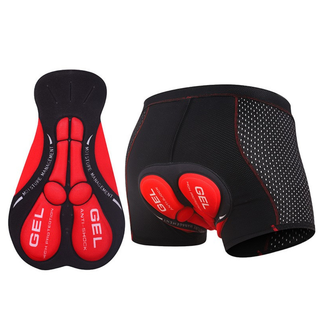 Elastische, atmungsaktive Unisex Fahrradhose mit Gel-Sitzpolster für langen Fahrkomfort im Radsport.