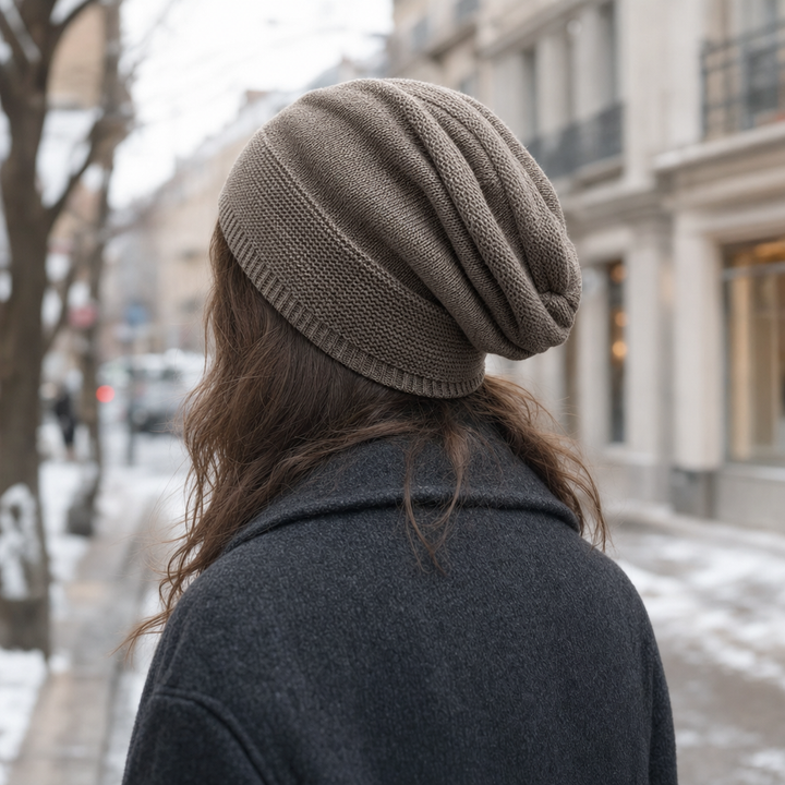 Stylische Damen Wintermütze, gefüttert. Bequeme Slouch-Passform für höchsten Komfort.