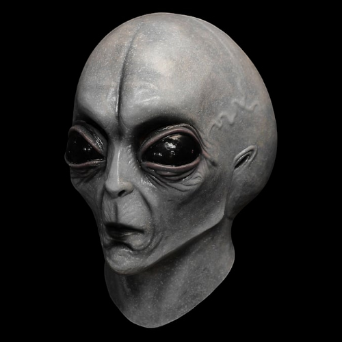 Gruselige handbemalte Alien Vollkopfmaske aus Latex, unisex Kostüm für Halloween, Cosplay & Sci-Fi-Partys.