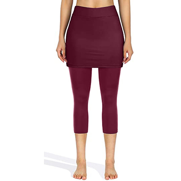 Damen Rock-Leggings Mireille, kombiniert Rock und Leggings, mit nützlichen Seitentaschen für Sport.