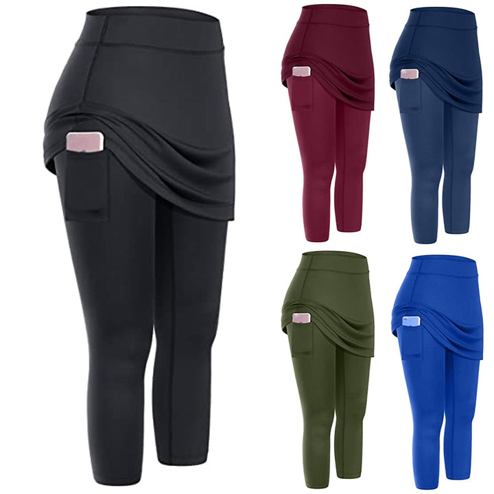 Damen Rock-Leggings Mireille, sportlich elegant, mit praktischen Seitentaschen für Activewear & Freizeit.