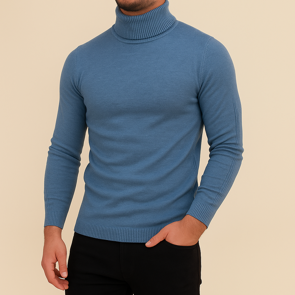 Must-have Herren Rollkragen Strickpullover Slim Fit für Winter, vereint Wärme, Komfort und zeitlose Herrenmode.