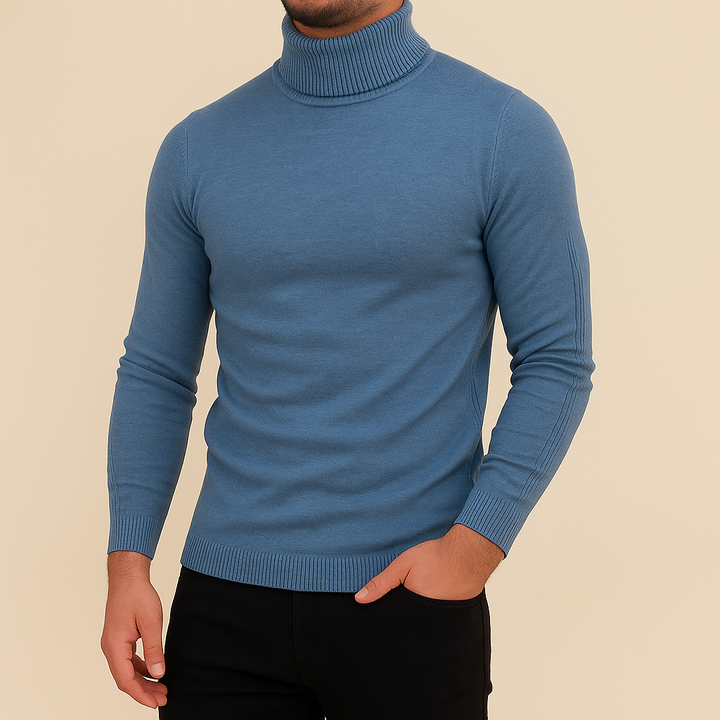 Must-have Herren Rollkragen Strickpullover Slim Fit für Winter, vereint Wärme, Komfort und zeitlose Herrenmode.