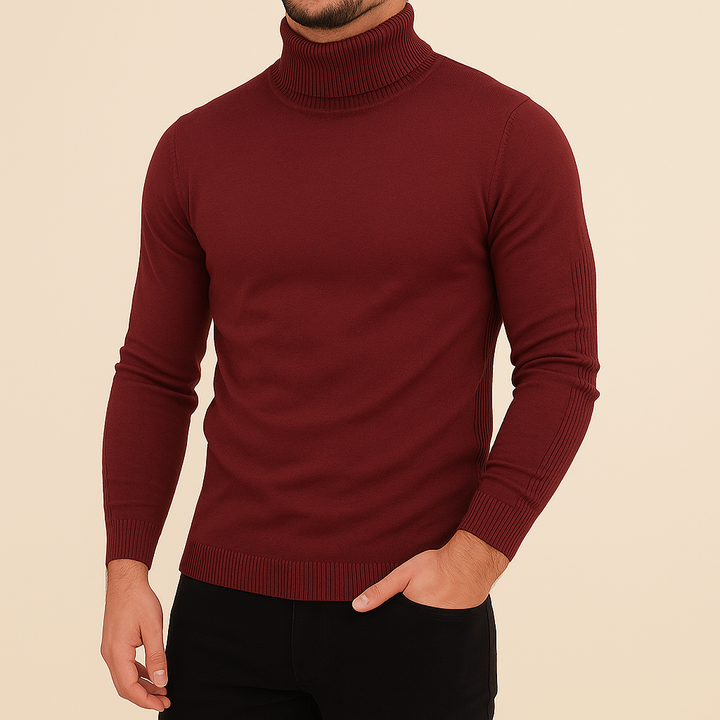 Schlank geschnittener Herren Rollkragenpullover (Slim Fit) für den Winter, betont die Figur elegant und hält warm.