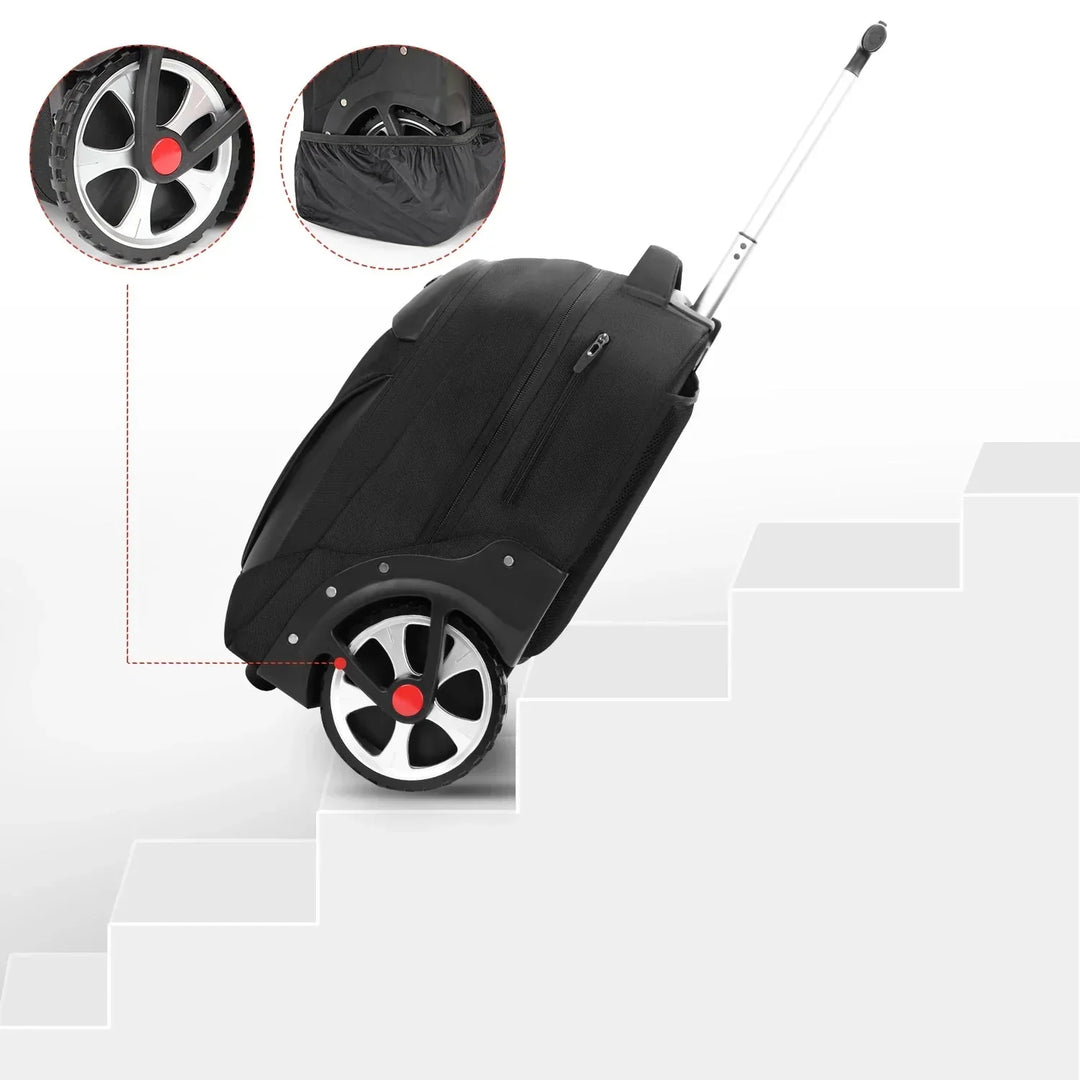 Unisex Rollbarer Laptop-Rucksack Helsinki. Flexibler Trolley-Rucksack ideal als Handgepäck und für Business.