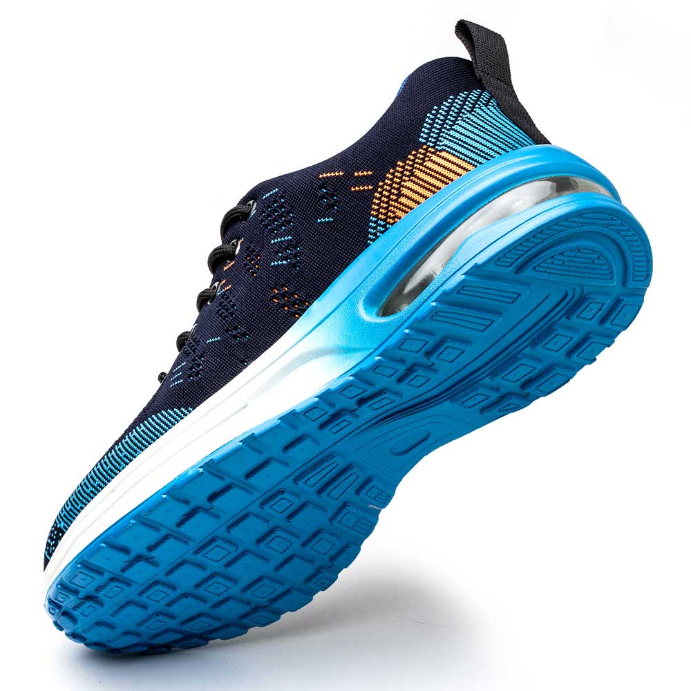 Blauer Unisex Sicherheitsschuh Orion, leicht, mit Stahlkappe, Kevlarsohle & modernem Sneaker-Design.
