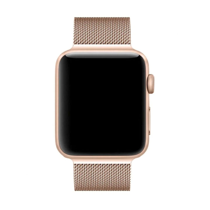 Hochwertiges schwarzes Milanaise Armband für Apple Watch, perfekt für Business & Alltag.