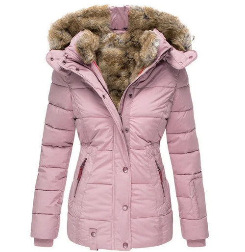 Lässige Damen Winterjacke, winddicht & wasserabweisend, mit kuscheligem Futter & Kapuze. (102)