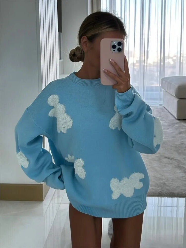 Eleganter Damenpullover für den Winter, weicher Strick, hält Sie kuschelig warm.