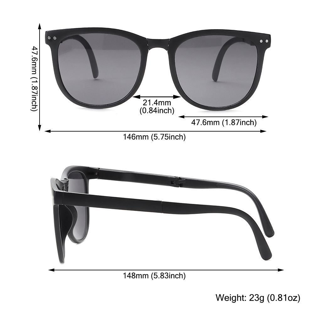 Edle faltbare Unisex Sonnenbrille im Retro-Stil. UV400 Augenschutz, Designer-Look, elegantes Sommer-Accessoire.