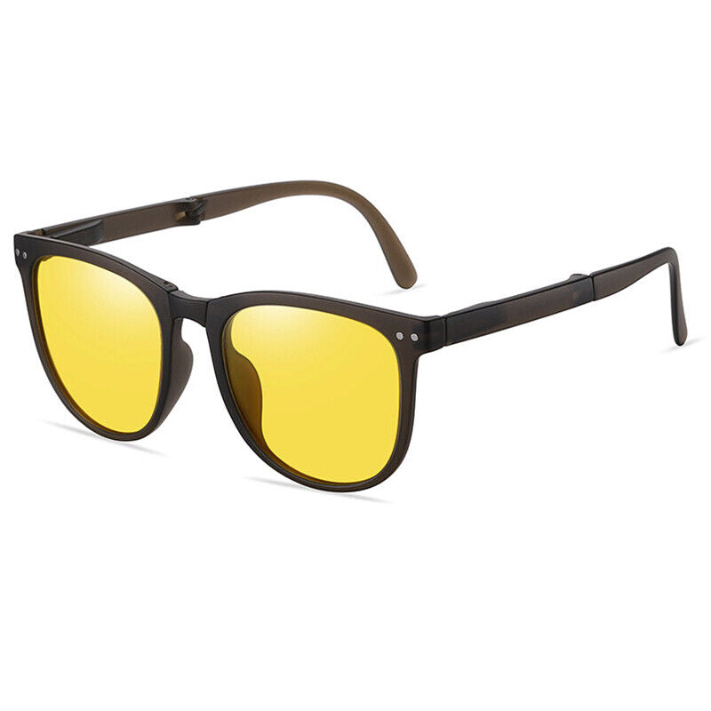 Retro-Chic faltbare Sonnenbrille, Unisex. Elegantes Designer-Modell mit UV400 Schutz, ideal für Sommer-Outfits.
