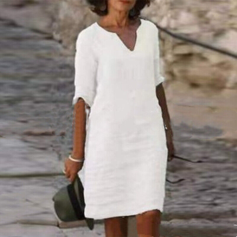 Trendiges Damenkleid für den Sommer, elegant und leicht, ein Must-have für Ihre Garderobe.