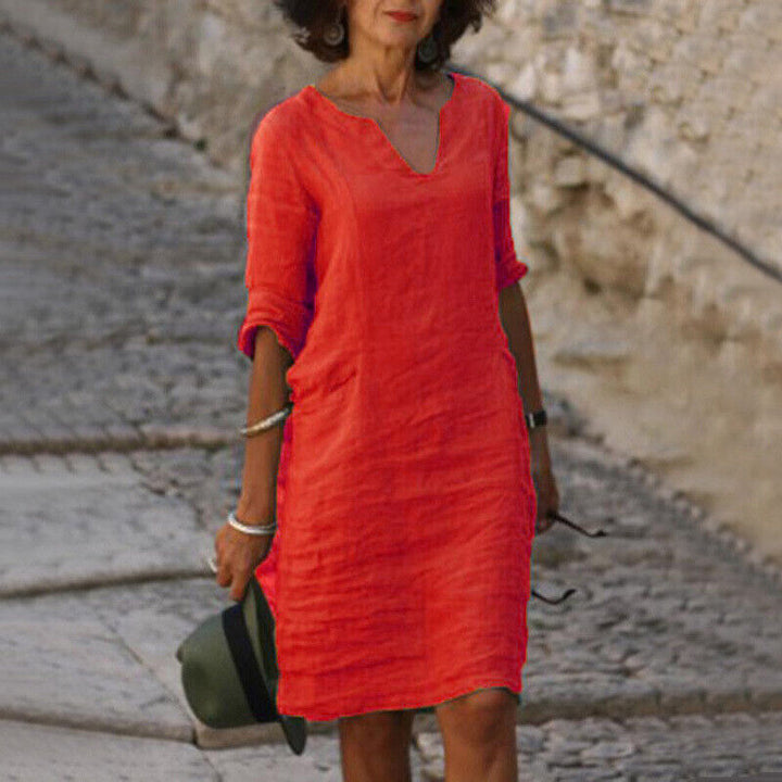 Figurfreundliches Damen Sommerkleid, vielseitig und modisch, für jeden Figurtyp geeignet.