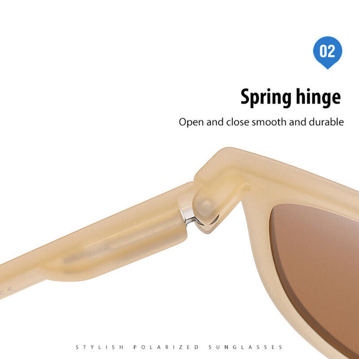 Elegante faltbare Retro-Sonnenbrille, Unisex. Designer-Qualität, UV400 Schutz, Mode-Accessoire für den Sommer.