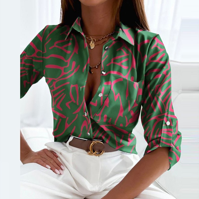 Elegante Damen Business-Casual Bluse mit Kragen, modern und komfortabel für anspruchsvolle Frauen.