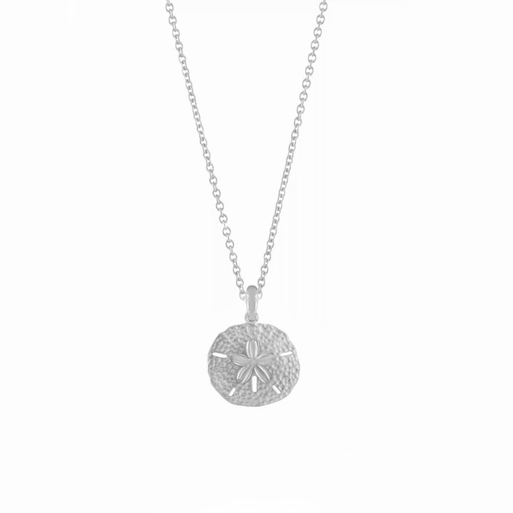 Gold & Silber Sanddollar Halskette für Damen, robustes maritimes Schmuckstück aus wasserfestem Edelstahl.