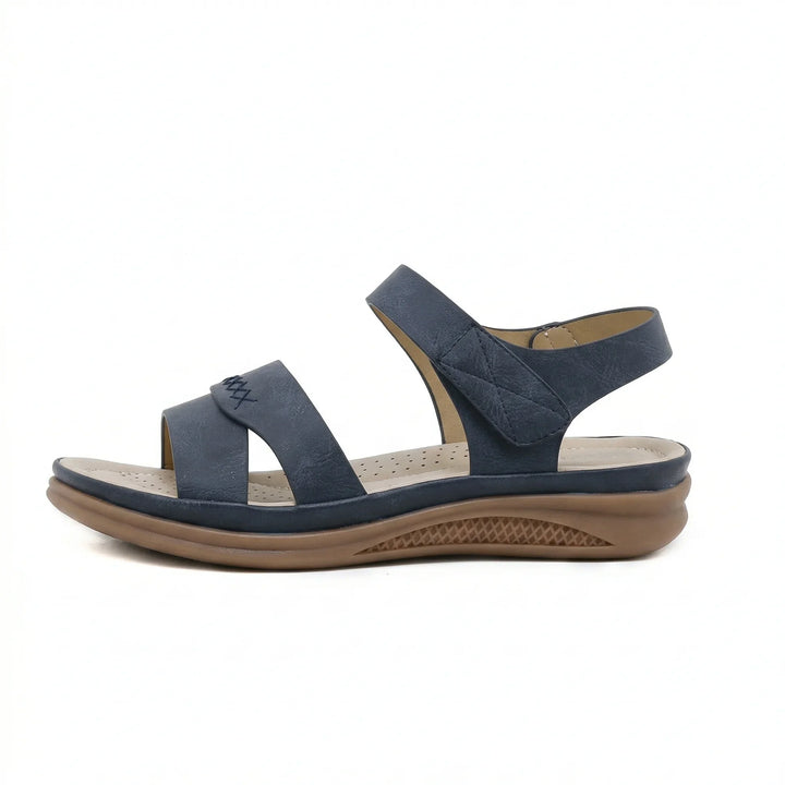 Damen-Sommerschuhe Lunara Flex: Bequeme Damenschuhe für Freizeit und lange Spaziergänge, mit Klettverschluss.