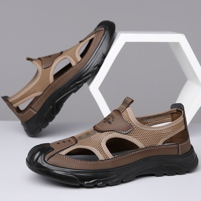 Stilvolle Herren Sandalen, robust und rutschfest, mit bequemer Passform für Sommer und Outdoor-Aktivitäten.