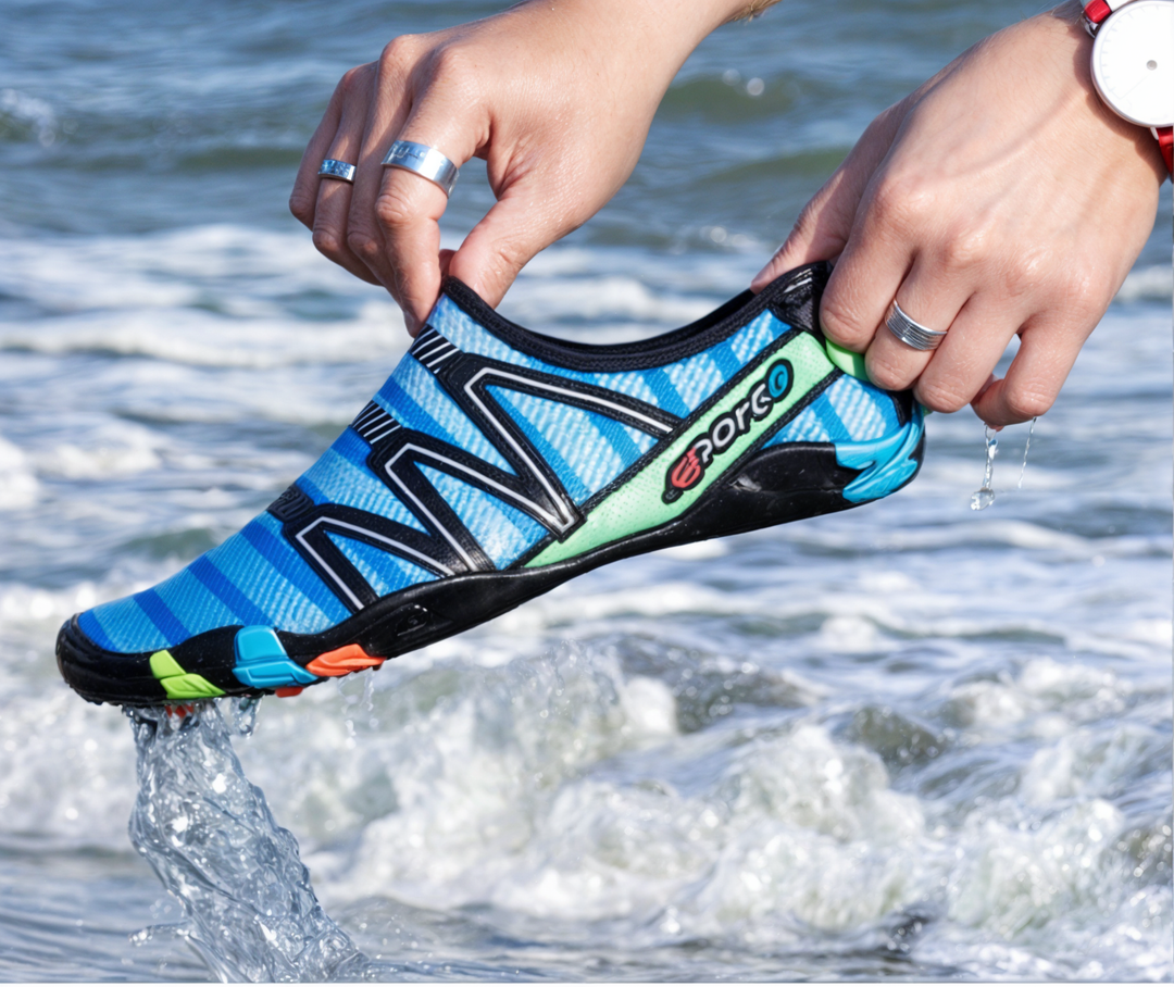 Moderne AquaFlex Wasserschuhe unisex, schnelltrocknend, perfekt für Strand, Meer & Wassersport.
