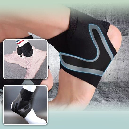 Unisex Knöchelbandage mit Kreuzfixierung für Stabilität und Verletzungsschutz beim Sport und Training.