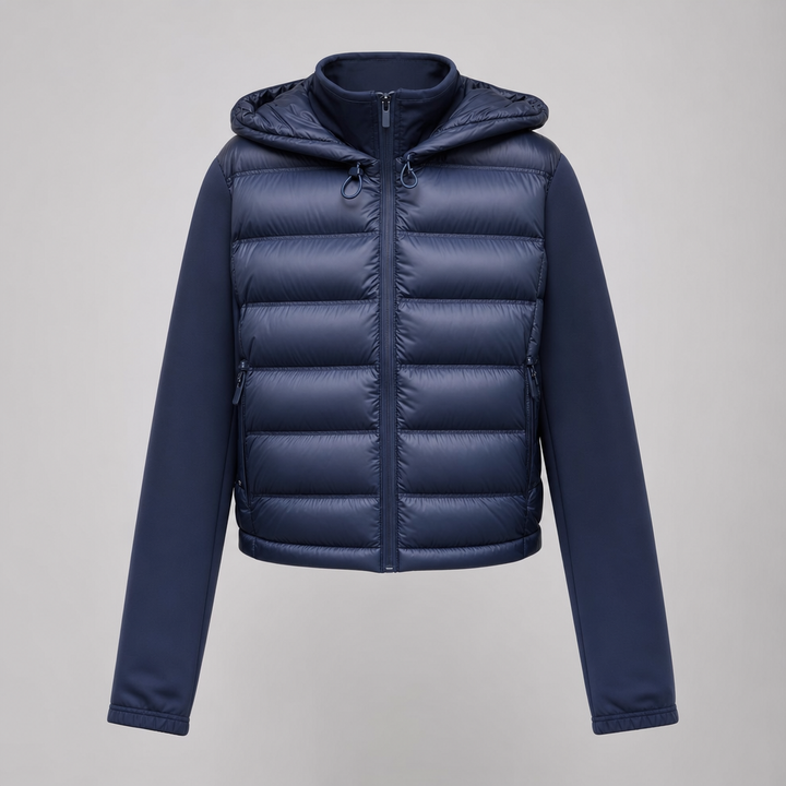 Gesteppte Damenjacke, kurz & bequem. Warme Freizeit-Übergangsjacke mit Stehkragen für den Herbst.