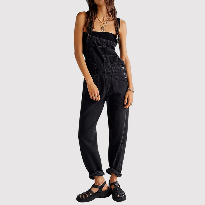 Bequemer Damen Denim Overall. Lässige Latzhose im Relaxed Fit aus robustem Jeansstoff für ganzjährige Styles.
