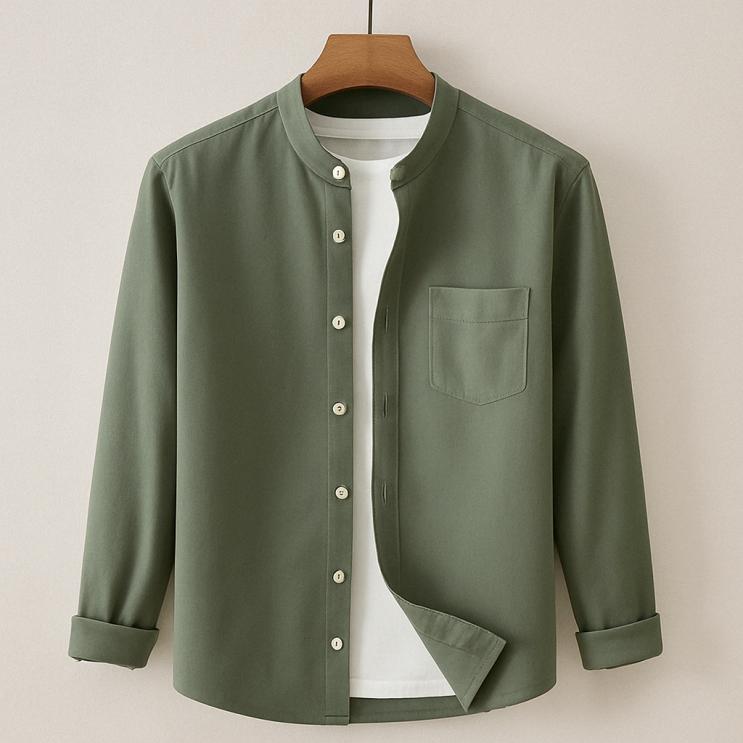 Modernes blaues Herrenhemd, leicht & atmungsaktiv. Perfekt für Sommer, Business Casual und legere Anlässe.