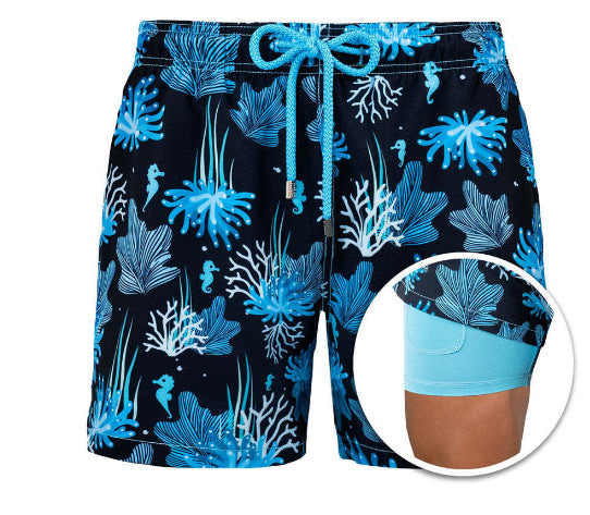 Ideale doppellagige Herren-Sommerhose, perfekt für heiße Tage und Freizeit.