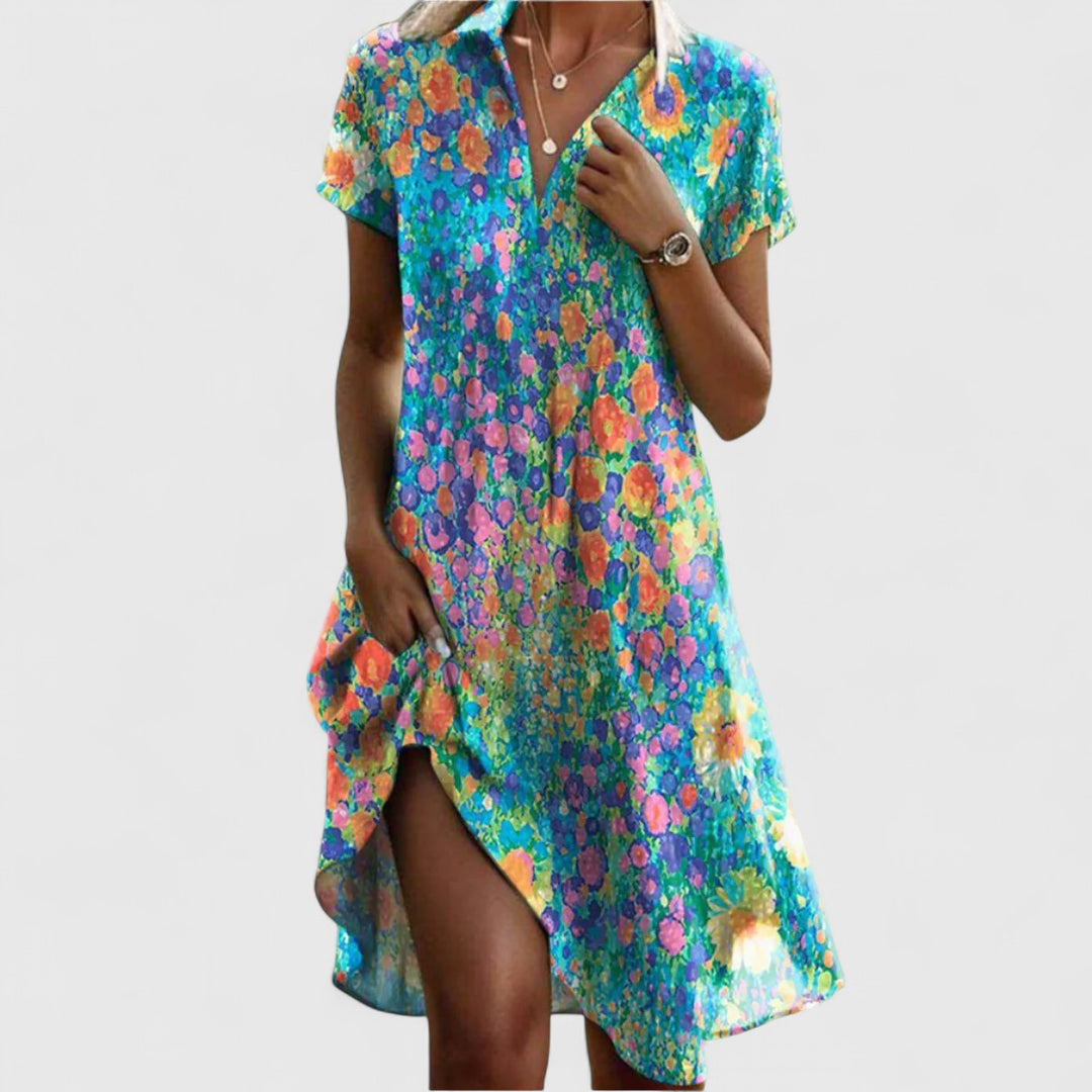Stilvolles Damen Boho Sommerkleid für mühelosen Sommer-Look. Entspannter Schnitt, leicht und bequem für Alltag & Urlaub.