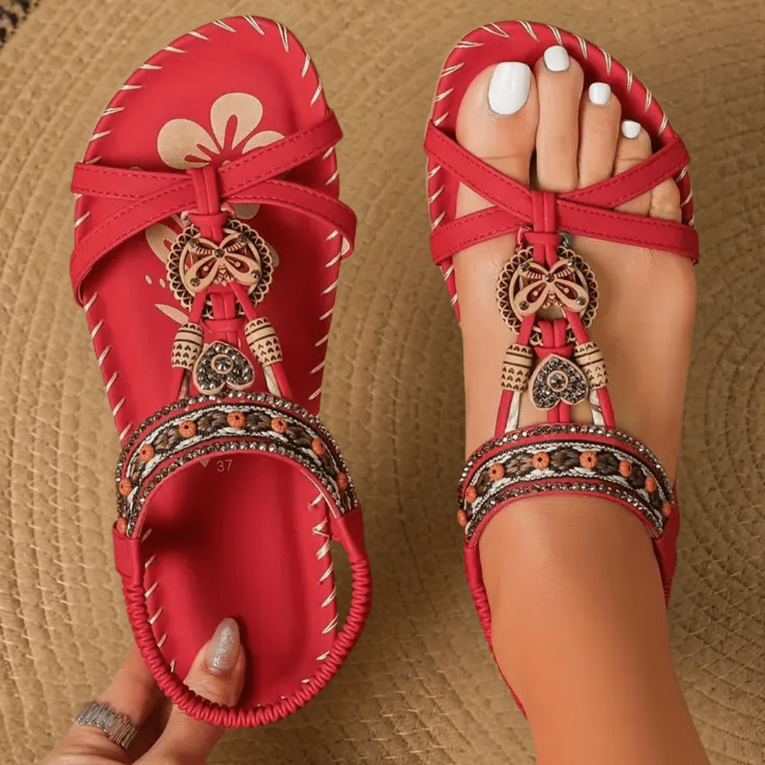 Orthopädische Damen Sandalen für Sommer: Komfortable Fußgesundheit mit stützendem Design & rutschfester Sohle.