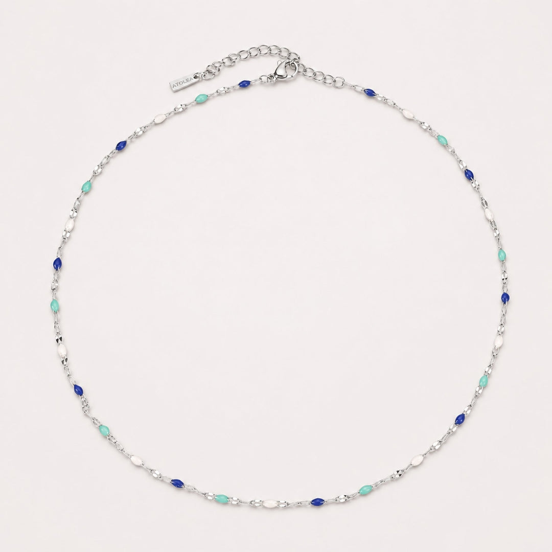 Stylische maritime Damen Choker Halskette, wasserfest & hypoallergen. Goldfarbener Edelstahlschmuck für Sommer.