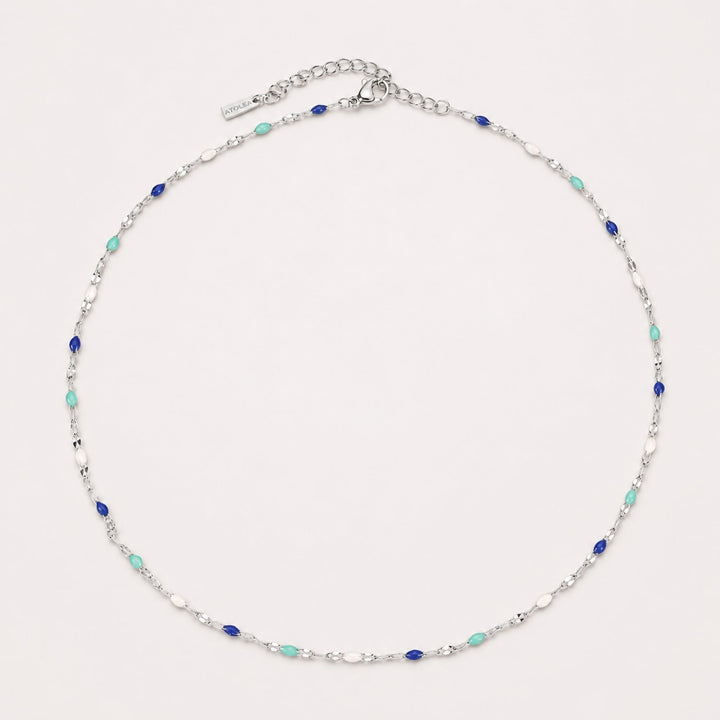 Stylische maritime Damen Choker Halskette, wasserfest & hypoallergen. Goldfarbener Edelstahlschmuck für Sommer.