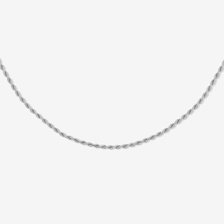 Hochwertige Damen Gold Rope Chain, 2mm. Wasserfest & hypoallergen, eleganter Edelstahlschmuck.