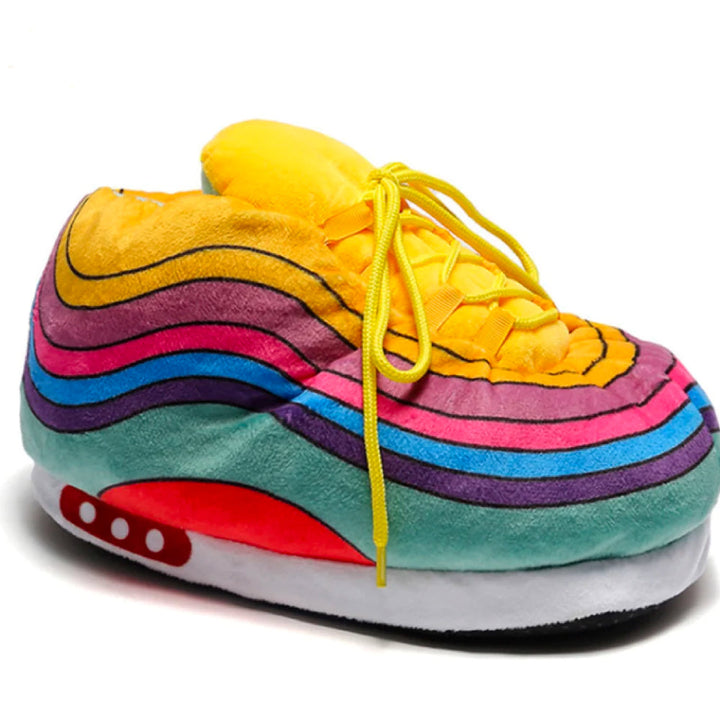 Übergroße Unisex Slipper für entspannte Momente. Vielseitige Hausschuhe im Sneaker-Look, ganzjährig stilvoll.