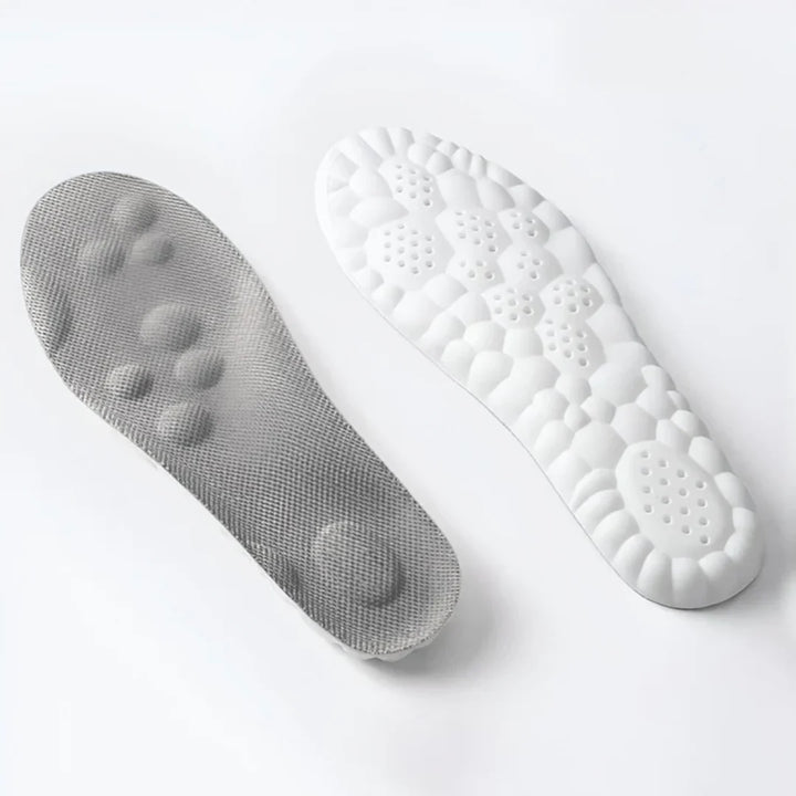 Paar Unisex SoftSoles Einlegesohlen, grau, für verbesserten Fußkomfort, Dämpfung und Atmungsaktivität.