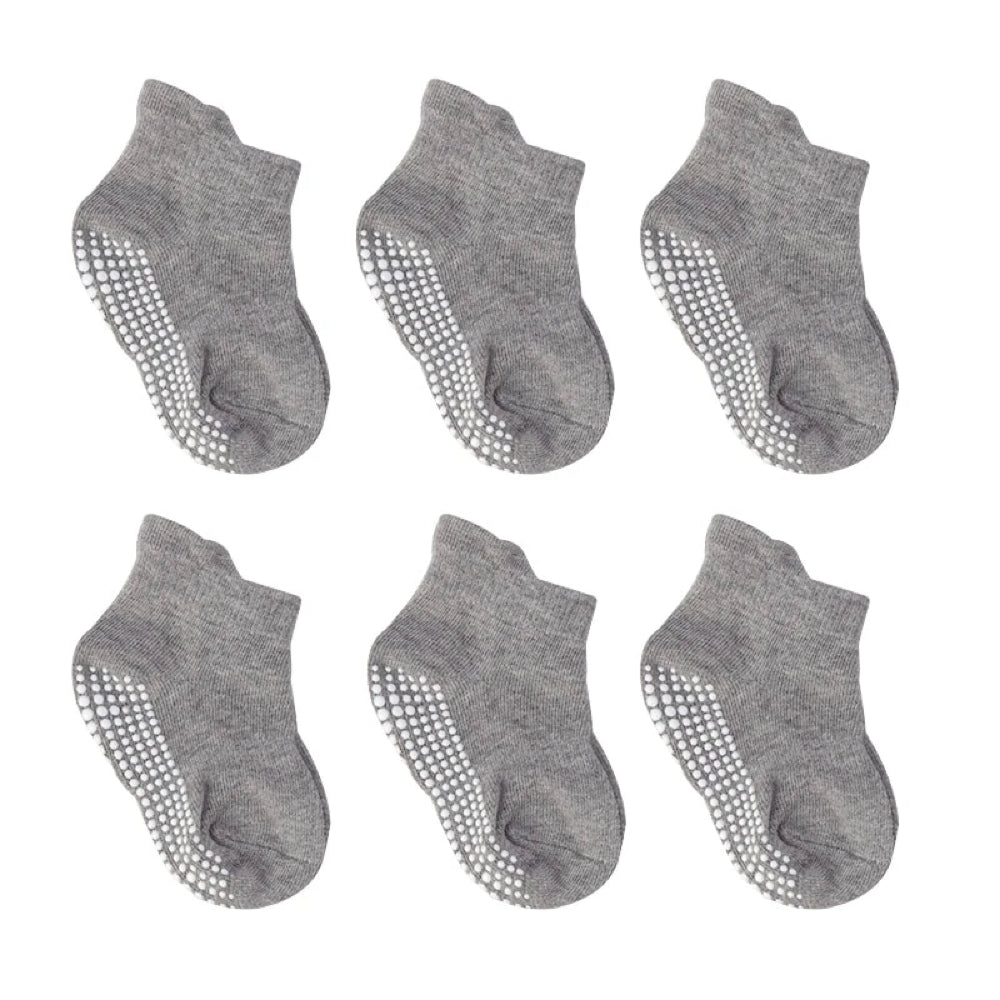 Komfortable Kleinkindsocken (6er Pack) mit sicherem Halt; Lauflernsocken & Spielsocken für den Alltag.
