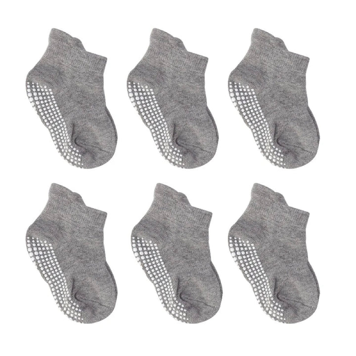 Komfortable Kleinkindsocken (6er Pack) mit sicherem Halt; Lauflernsocken & Spielsocken für den Alltag.