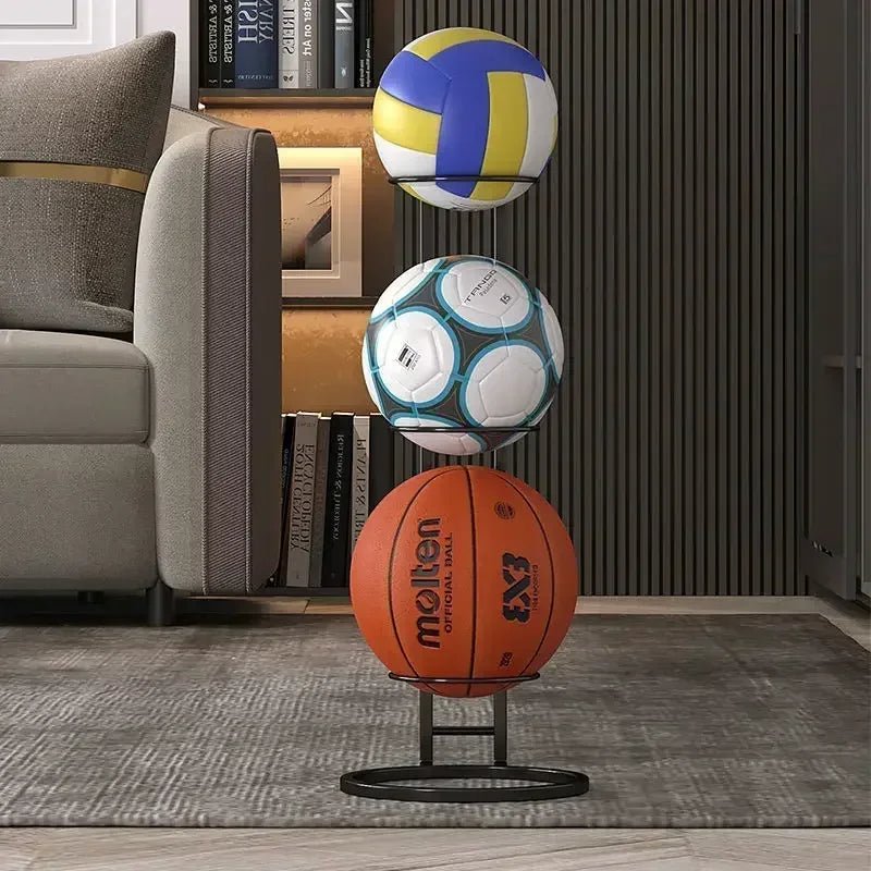 Stabiles Sportball-Regal, ideal für Garage & Hobbyraum. Organisiert Fussball, Basketball, Volleyball effizient.