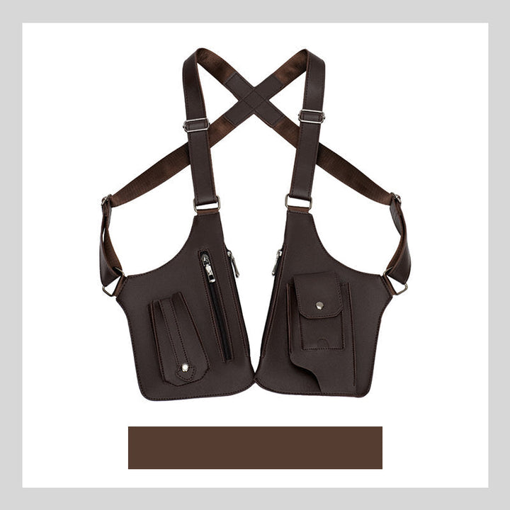 Elegante schwarze diebstahlsichere Schultertasche für Herren, perfekt für Outdoor, City & den Alltag.
