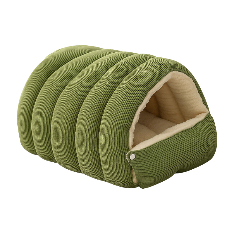 Kuscheliges Plüsch Haustierbett, warm und weich, idealer Schlafplatz für Katzen und kleine Hunde.