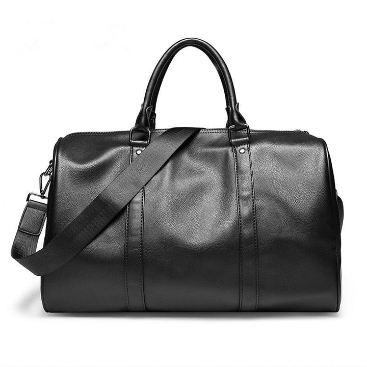 Braune Unisex Leder-Reisetasche, groß & robust, ideal als Handgepäck für stilvolle Reisen.
