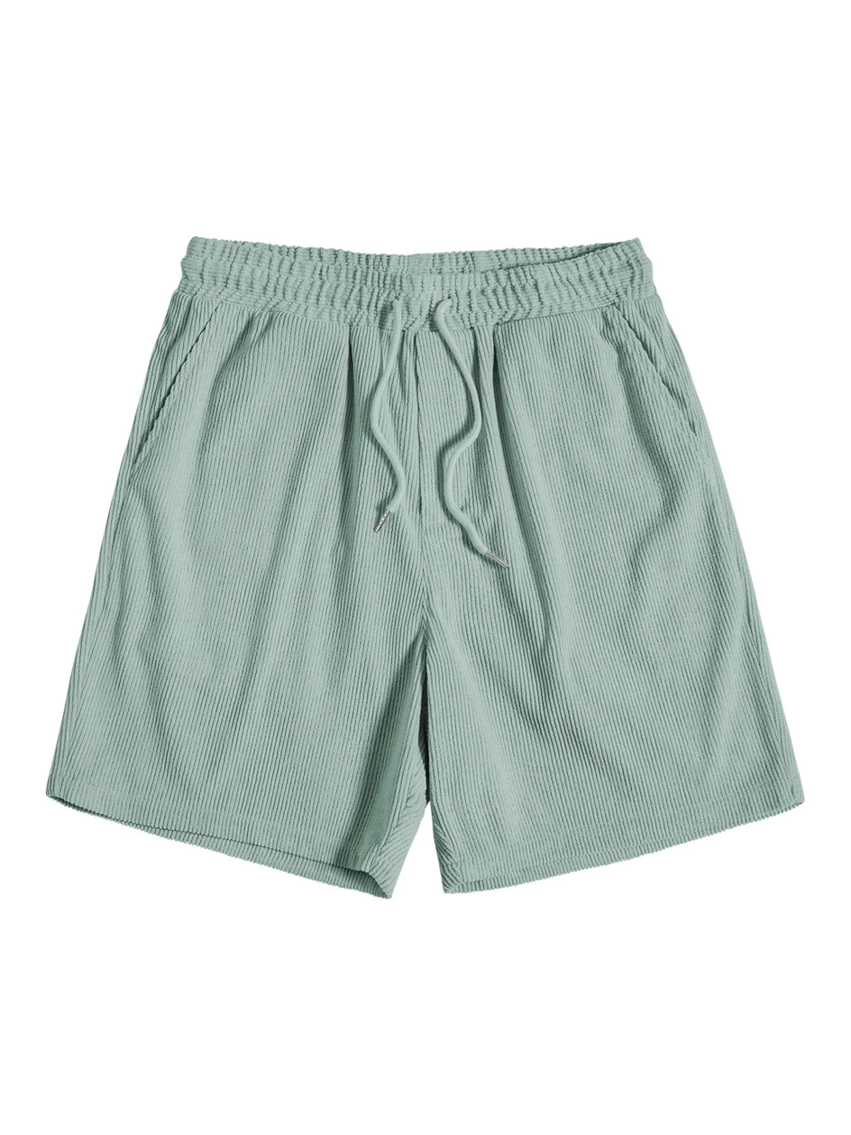 Herren Sommer-Set: Stylisches Kurzarm-Hemd & bequeme Cord-Shorts. Perfekte Sommermode für jeden Anlass.
