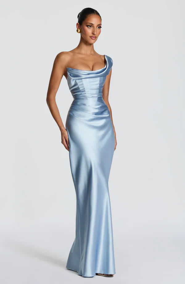 Damen Ballkleid One Shoulder, langes Design, ein Traum für festliche Anlässe.