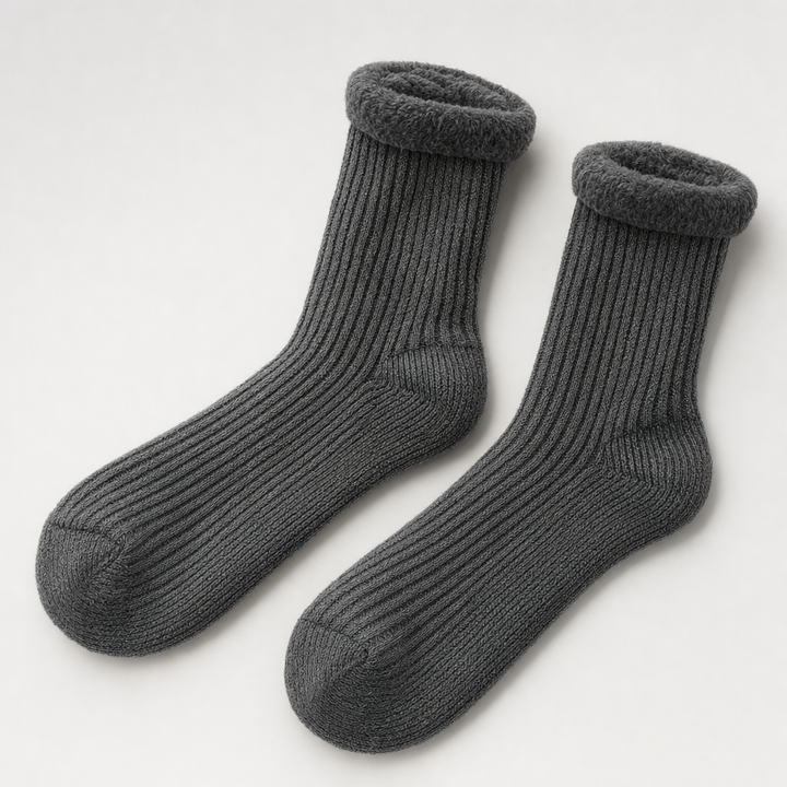 Dicke Damen Rippstrick Socken, Einheitsgröße, für den Winter. Diese Strick-Wintersocken bieten Wärme & Komfort.