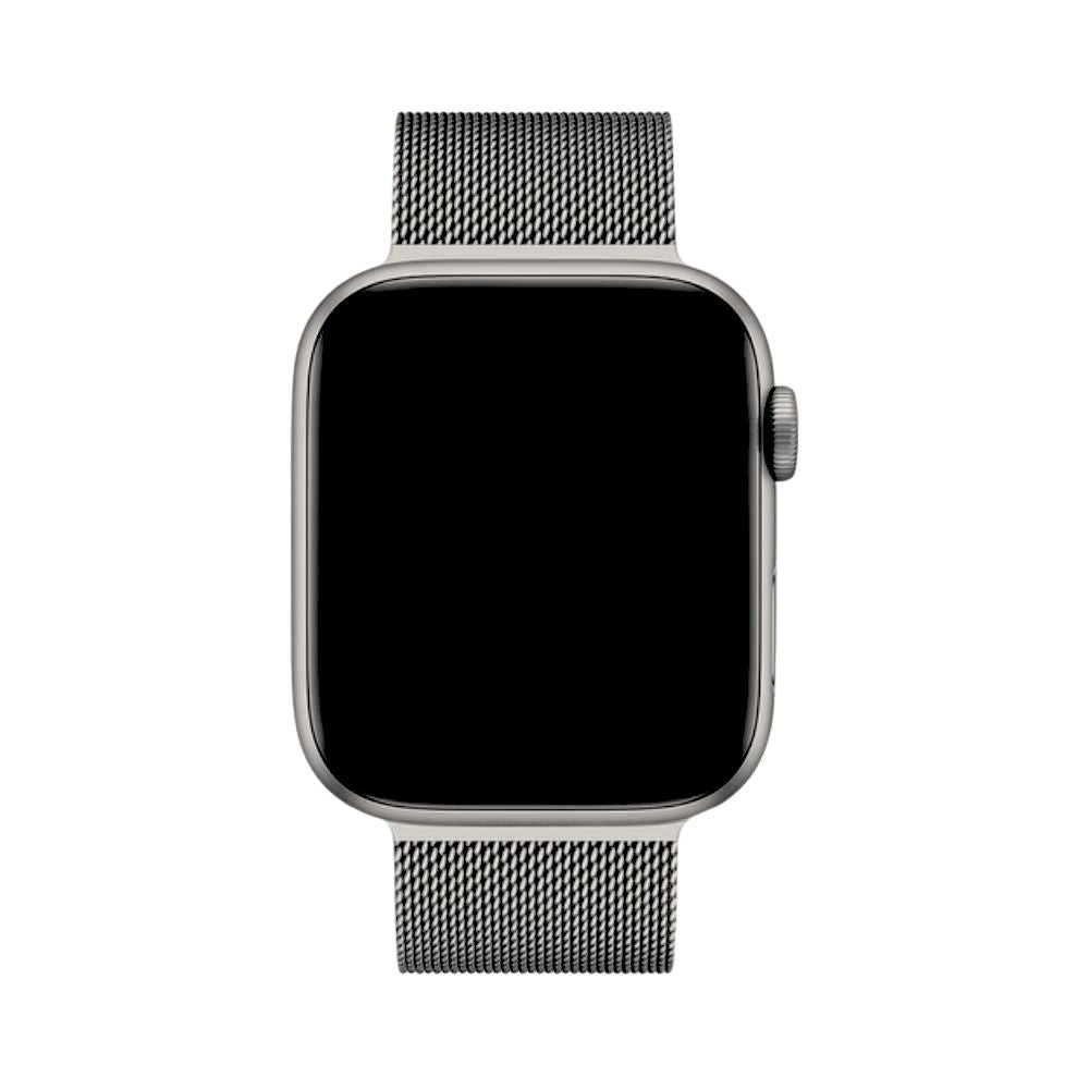 Edles roségoldenes Milanaise Uhrenarmband, verleiht der Apple Watch Eleganz.