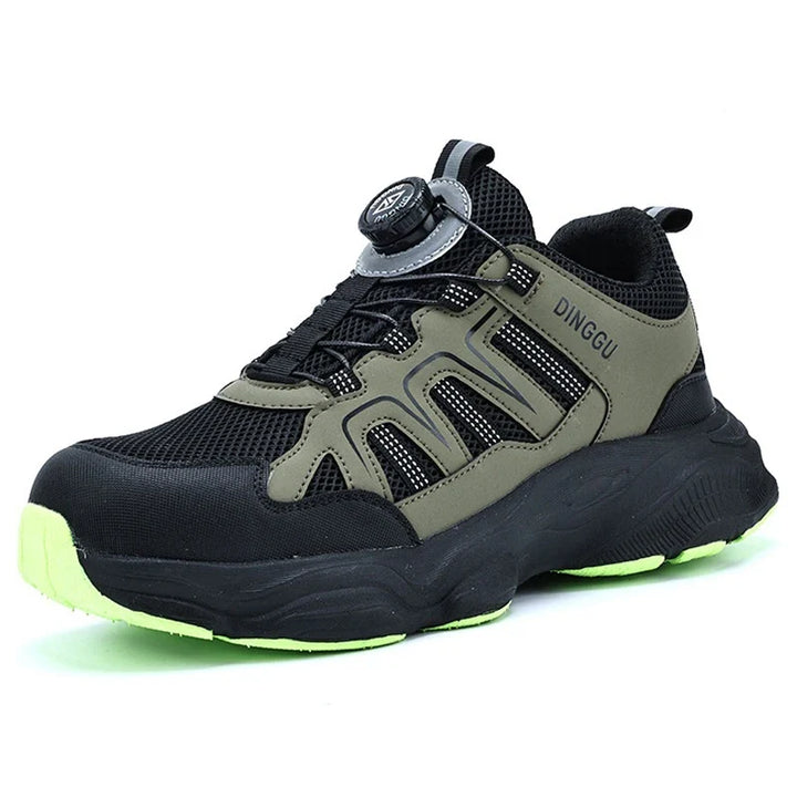 Komfortabler Schutzschuh mit Stahlkappe für Herren und Damen, ideal für Arbeitsschutz; ergonomisch und rutschfest.