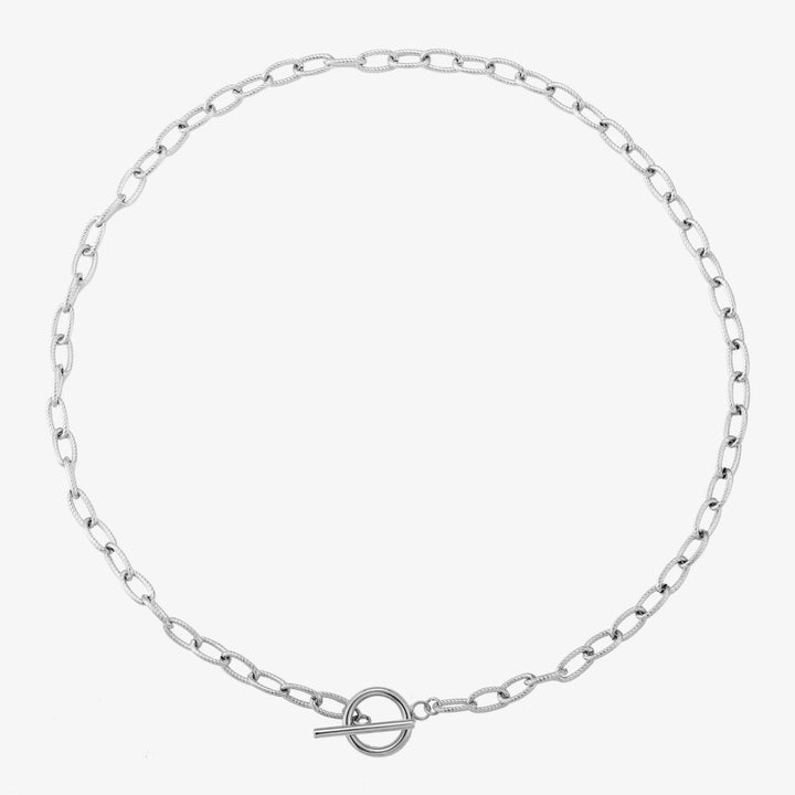 Paperclip Kette in Gold für Damen, choker Halskette aus wasserfestem & hypoallergenem Edelstahl.