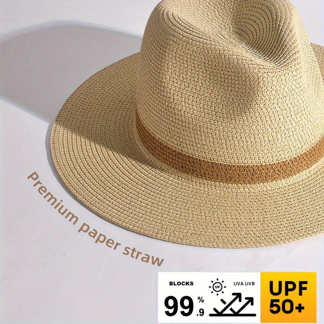 Unisex-Sonnenhut für Damen & Herren, breite Krempe, idealer UV-Schutz für alle Sommeraktivitäten.