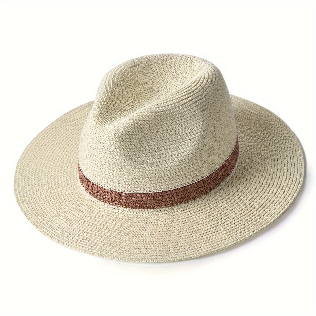Trendiger Unisex-Sonnenhut, Panama-Stil, leicht & atmungsaktiv, ideal für Sommer.