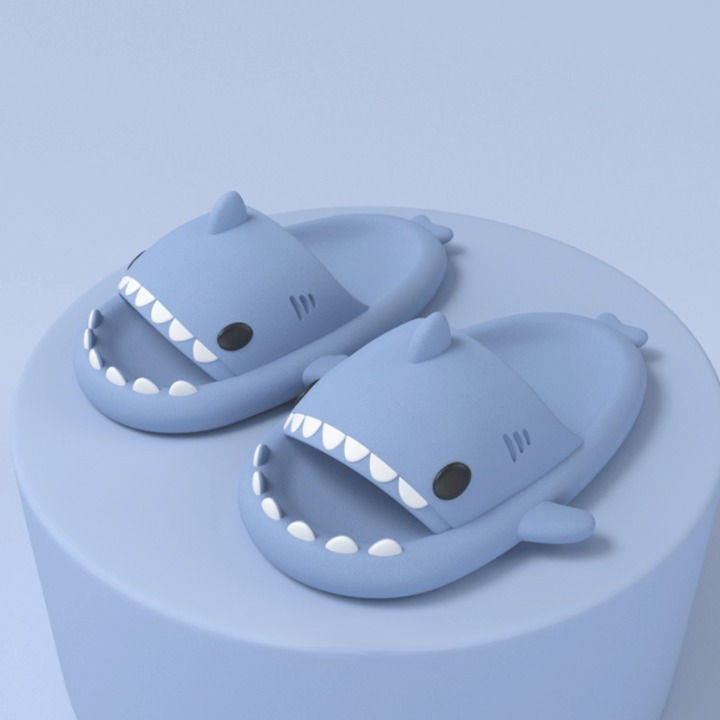 Trendy Sharkies Slipper als Badeschuhe & Hausschuhe. Antirutsch-Sohle, stoßdämpfend & bequem für Indoor/Outdoor.
